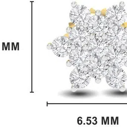 KISNA Yellow Gold 14kt Diamond Stud Earring image 3