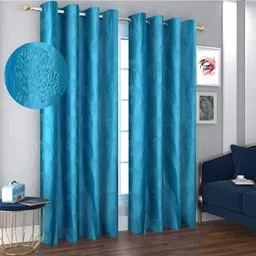 dtodexpress 213.3 cm (7 ft) Polyester Room Darkening Door Curtain (Pack Of 2) image 2