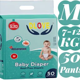dlove D LOVE Pants Leakage Protection -7 to 12 Kg (Medium, 50 Count, Pack of 1) - M-picture-46