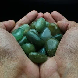 miran agate GREEN JADE TUMBLE 100 GRAM Polished Angular Crystal Stone image 4