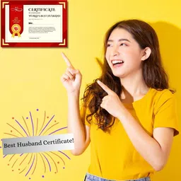 aanyacentric A4 Size 8.3x11.7inches Best Husband Certificate For Lover Greeting Card image 4