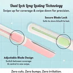 plush Swipe Reusable Face Razor | Pack of 2, Instant & Painless Hair Removal, Women image 2
