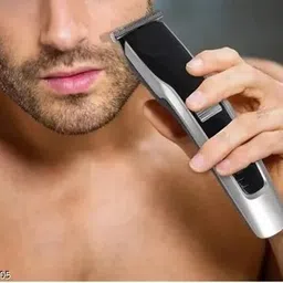 Tradhi PN-AT-538-GREY- Rechargeable Battery Sharp Blade Fully Waterproof Trimmer 45 min Runtime 4 Length Settings image 5