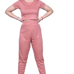 fonista Solid Women Track Suit image 4