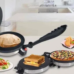 viyasha Chapati/Roti/Khakhra/Pizza Maker 900 WATTS Shock Proof Stainless Steel A14 Roti and Khakra Maker-picture-27