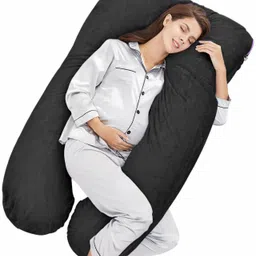 ozly ultra soft u shape pregnancy pillow Microfibre, Polyester Fibre Solid Pregnancy Pillow Pack of 1 image 2