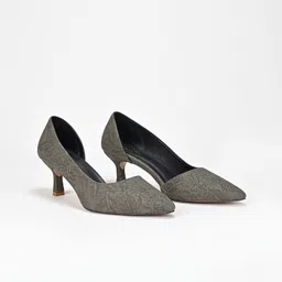 SCENTRA Printed Pointed Toe Kitten Heeled Pumps-picture-20