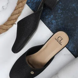 Carlton London Embellished Round Toe Block Heeled Pumps image 1