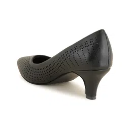 CORSICA Textured Pointed Toe Kitten Heeled Pumps image 5