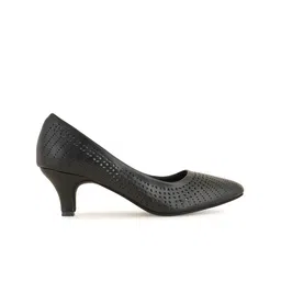 CORSICA Textured Pointed Toe Kitten Heeled Pumps image 4