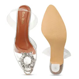 Retro Walk Embellished Kitten Peep Toes Heels image 2