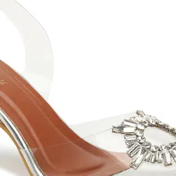 Retro Walk Embellished Kitten Peep Toes Heels image 5