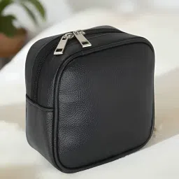 atorakushon Black Solid Pu Leather (Pack Of 3) Organiser image 1