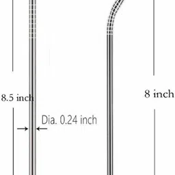 excitingdealz (Pack of 2) 1 pc Steel Foldable Travelling Glass + Set of 4 Stainless Steel Straws Set Glass Set Water/Juice Glass image 5