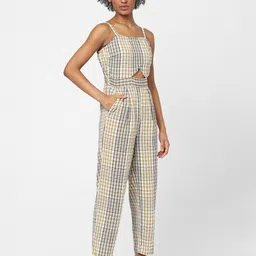 ONLY White & Black Checked Basic Jumpsuit-picture-32