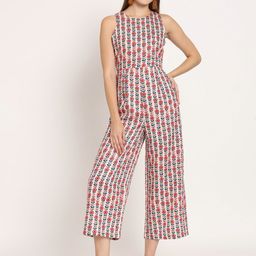 Moomaya Floral Printed Basic Jumpsuit-picture-6