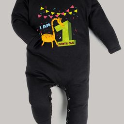 FFLIRTYGO Unisex Kids Black & Yellow Printed Basic Jumpsuit-picture-26