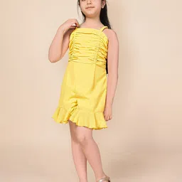 FASHION DREAM Girls Shoulder Straps Ruffles Playsuit-picture-26