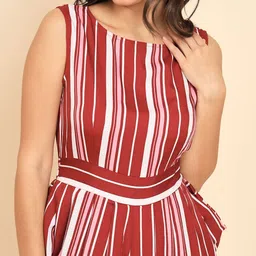 TANDUL Organic Cotton Striped Basic Jumpsuit image 2