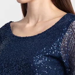 Globus Embellished Striped Basic Belted Jumpsuit image 2