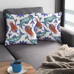 ambbi collections Multicolor Satin Ethnic motif 16x16 inches Cushion Covers (Pack of 2) image 1