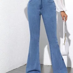 globenaut Women Boot-Leg High Rise Blue Jeans image 3