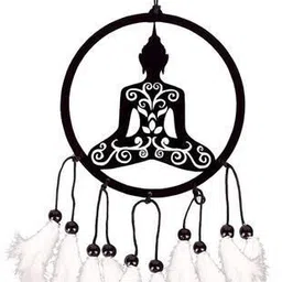 tirtha creations Buddha Acrylic Dream Catcher for Car Home Decor Positive Vibes Spiritual Hanging Decorative Showpiece - 7 cm image 2