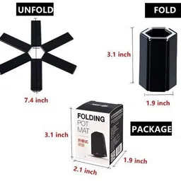 croptil Foldable Trivet Mats Creative Folding Heat Insulation Pad for Kitchen Trivet image 5