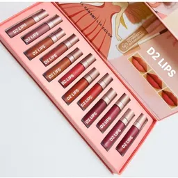 Matte Finish, Long Lasting, Waterproof Liquid Lipsticks Combo Set For Women-image-56
