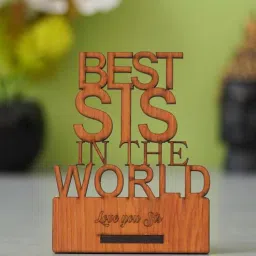 ecraftindia Best Sister In The World Brown Engineered Wood Showpiece-picture-40