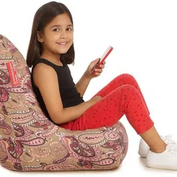 style homez Large CANVAS CLASSIC CHAIR, Cotton Paisley Printed Bean Bag Chair With Bean Filling image 5