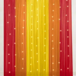 special you Yellow, Orange, Red Chiffon-like Fabric, Wedding Decoration Items for Haldi, Mehndi Backdrop Decor image 4