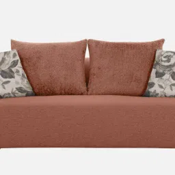 casacraft from pepperfry New Jersey Fabric 3 Seater Sofa in Rust Colour image 4