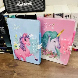 sah Unicorn Password Lock Diary with Pen Diary Notebook A5 Diary Ruling 180 Pages image 5