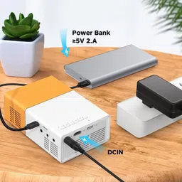 Wifton Mini Projector Projector 400LM with USB Interfaces 400 lm LED Corded & Cordless Portable Projector image 4