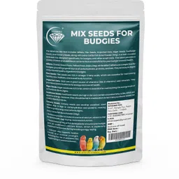 nitishree Premium Budgie Seed Mix with100g Cattle Bone Powder Bird Food for Healthy Growth Nuts 1.7 kg (2x0.85 kg) Dry New Born, Adult, Young, Senior Bird Food image 2