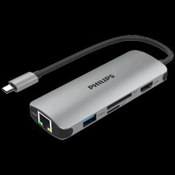 Philips 6-in-1 USB 3.0 Type C to RJ45, USB 3.0 Type C, USB 3.0 Type A, SD Card Slot, TF Card Reader, HDMI Type A USB Hub (5 Gbps Data Transfer Rate, Grey)-picture-21
