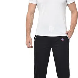 mack jonney Men Solid Black Track Pants image 5
