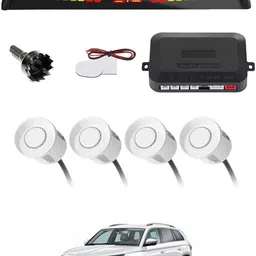 ayw Universal 4 White Reverse Parking Sensor With LED Display For Cars-164 4White Parking Sensor With LED Display Increased Safety For Car-164 Parking Sensor image 1