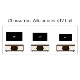 bluewud Wilbrome Mini Engineering Wood Floor Standing Tv Entertainment In Brown Maple & White Finish image 9