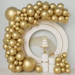 r g accessories Solid Golden Balloons Garland Decoration Kit With Arch Pack Of 51 Balloon-picture-33