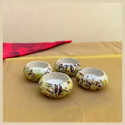 aarambh stories Spring Green Ceramic (Set Of 4) Dip Bowls image 1