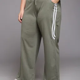 mkh Women Solid Green Track Pants image 2