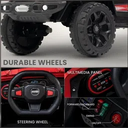 oh baby by flipkart 908 HIGH QUALITY JEEP, kids REMOTE,SWING FUNCTION ELECTRIC Jeep Battery Operated Ride On image 3