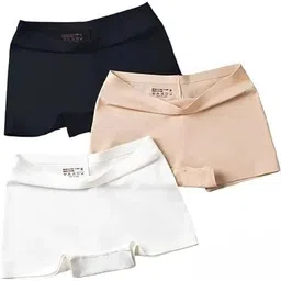 culture flossy Pack of 3 Women Boy Short Black, Beige, White Panty-picture-16