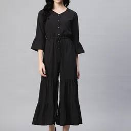 cottinfab Solid Women Jumpsuit image 1