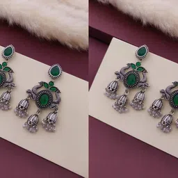 bhanu diam Bestseller Combo Of Earrings Silver Earring Set-picture-32