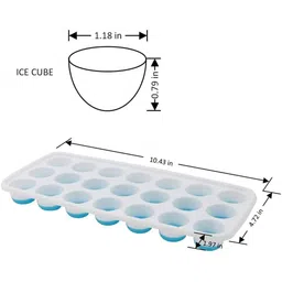 utility jet Assorted Silicon (Set of 2) Ice Cube Tray With lid image 4
