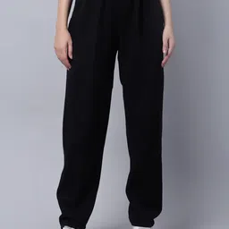mack jonney Women Solid Black Track Pants-picture-14