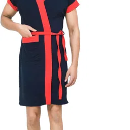 poorak Navy Red Free Size Bath Robe-picture-26